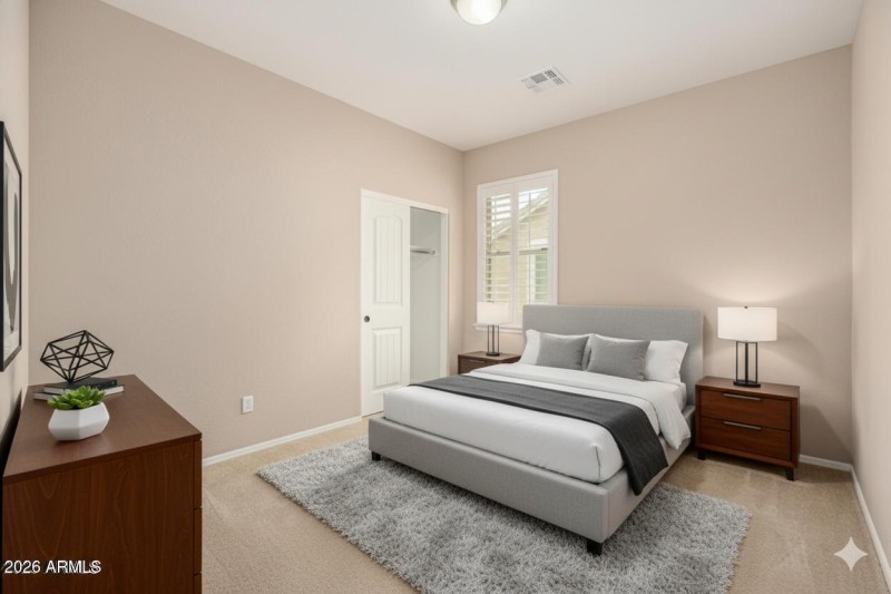 Guest bedroom furnished