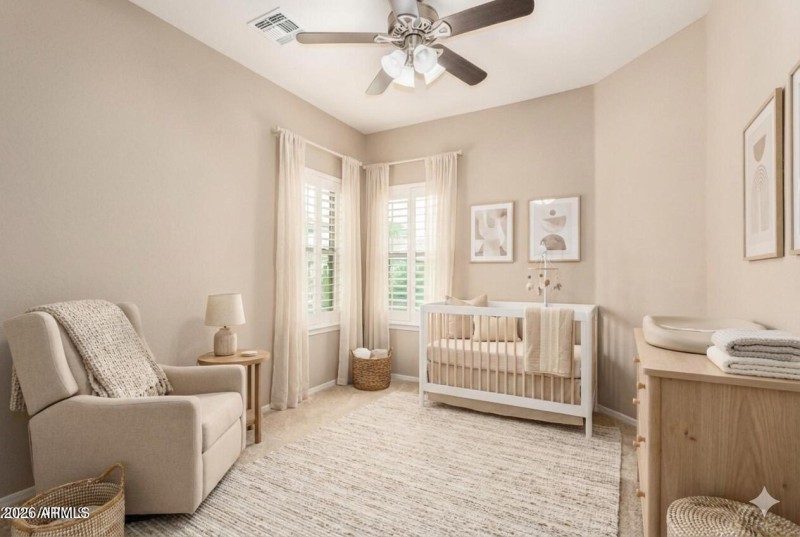 Nursery added curtains