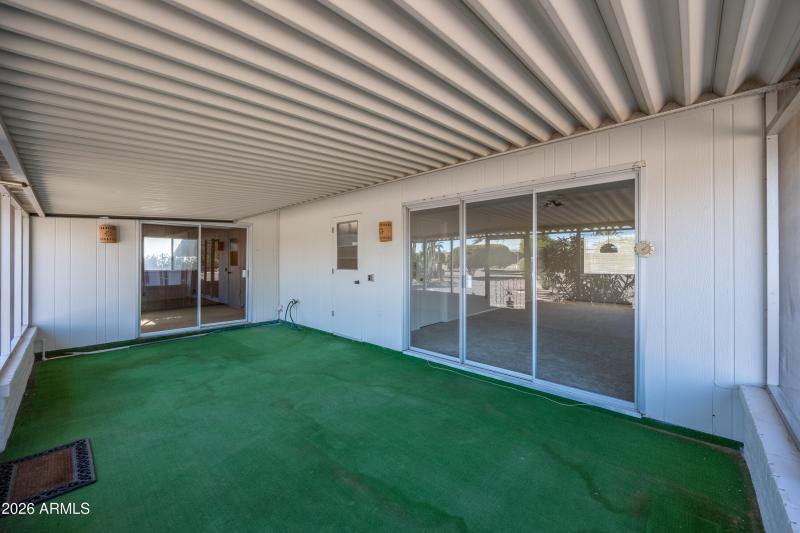 Lanai with door to office