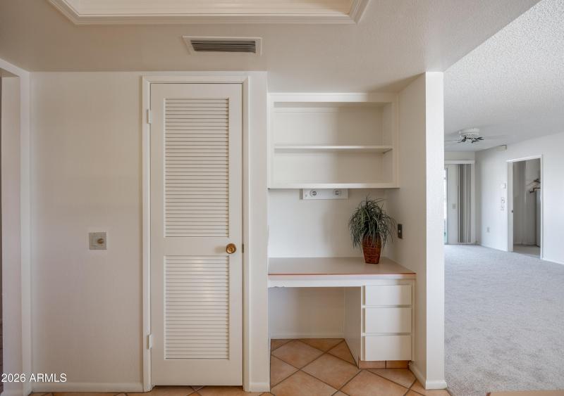 Kitchen desk and pantry