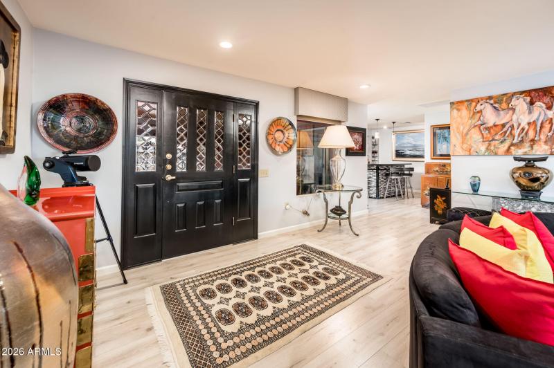 Custom Front Door and Foyer