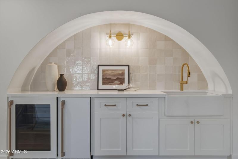 Butler’s Pantry With Beverage Fridge