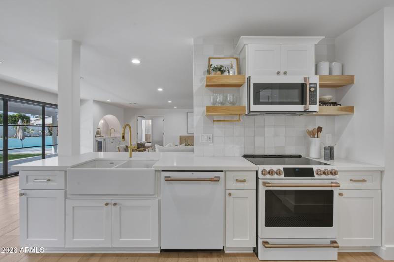 Custom Open Shelving Kitchen