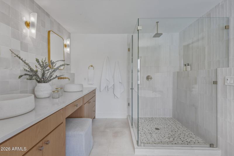 Walk-In Shower With Glass Enclosure