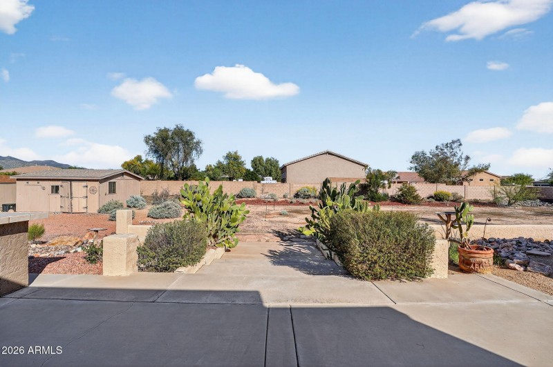 Spacious Backyard Concrete Pad