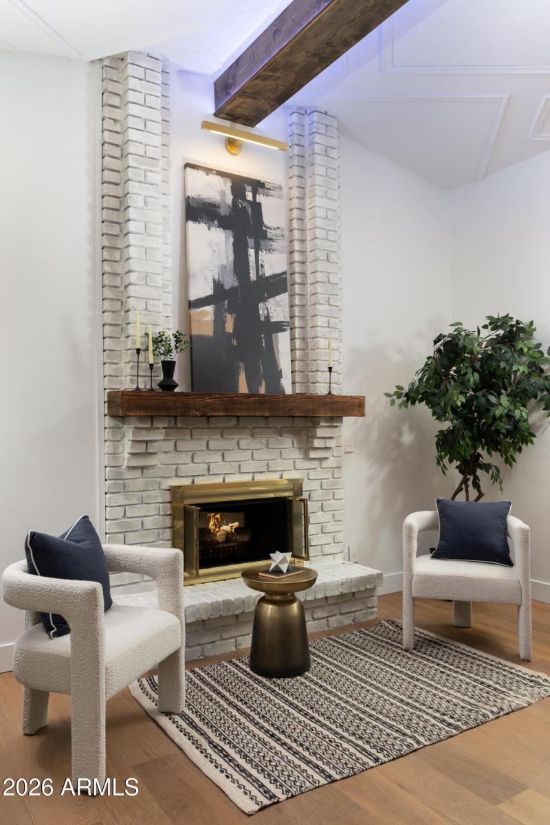 WOOD BURNING FIREPLACE