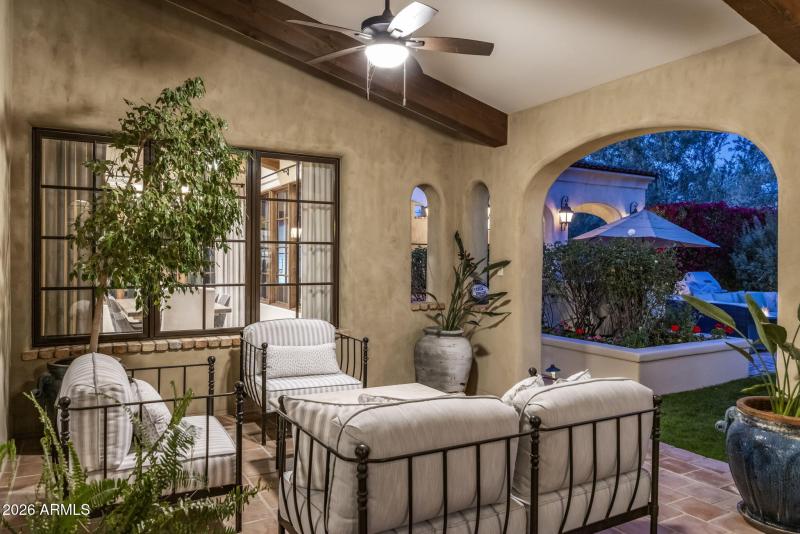 Covered Patio at Twilight