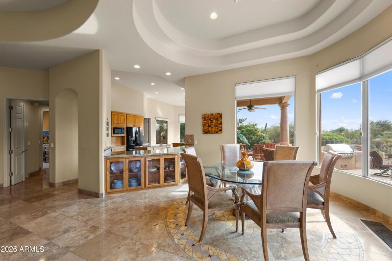 Windows around dining room