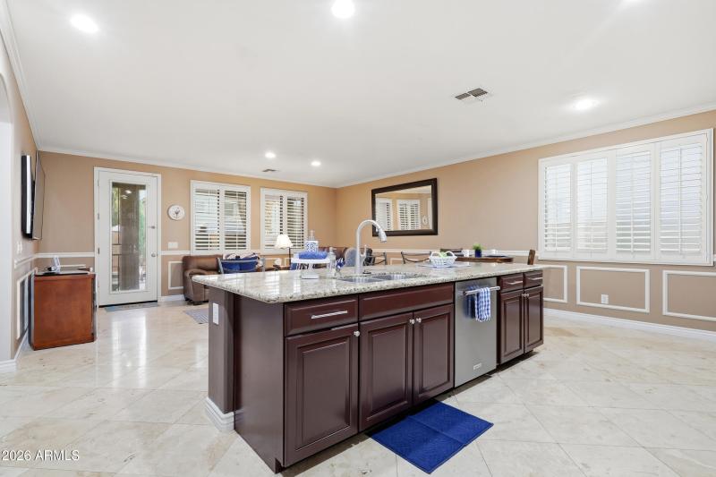 great room exits to covered patio