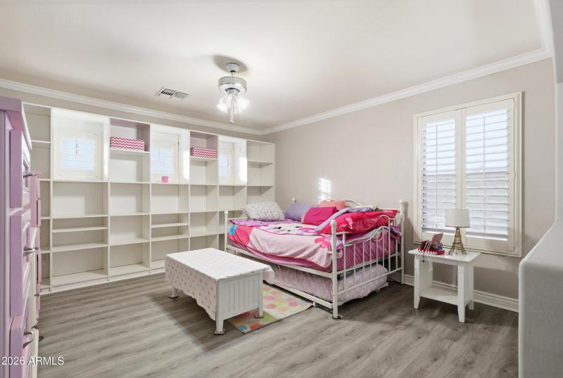 large loft with custom built-ins