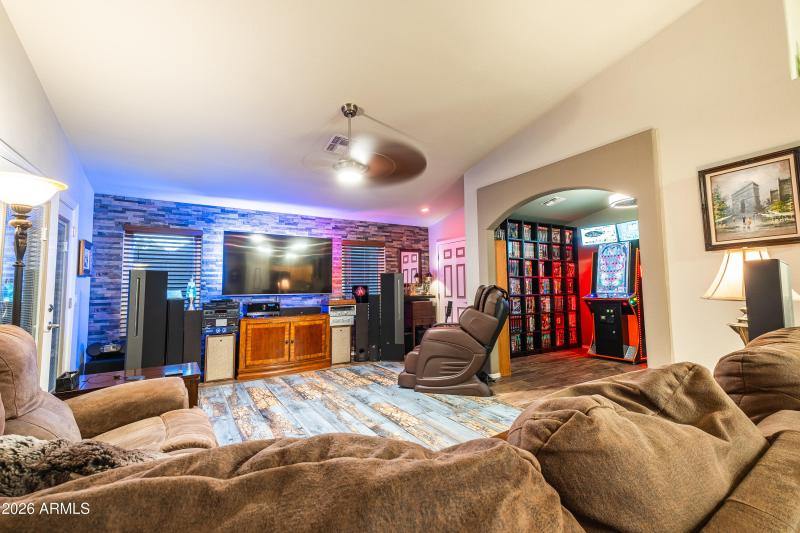 Living Room & Game Room