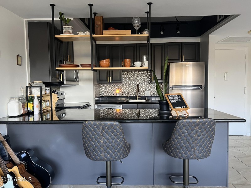 front view of kitchen