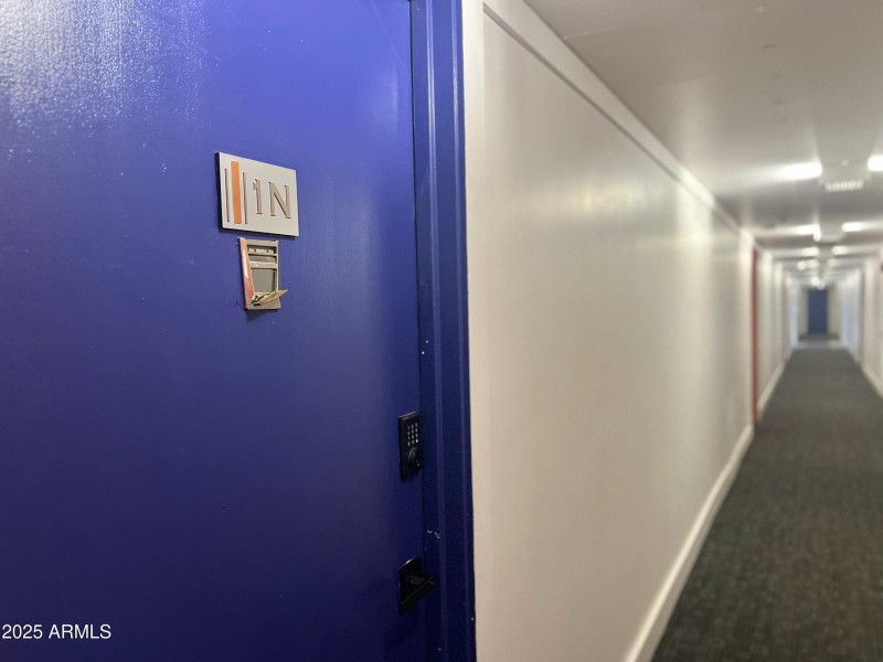 Front door in hallway