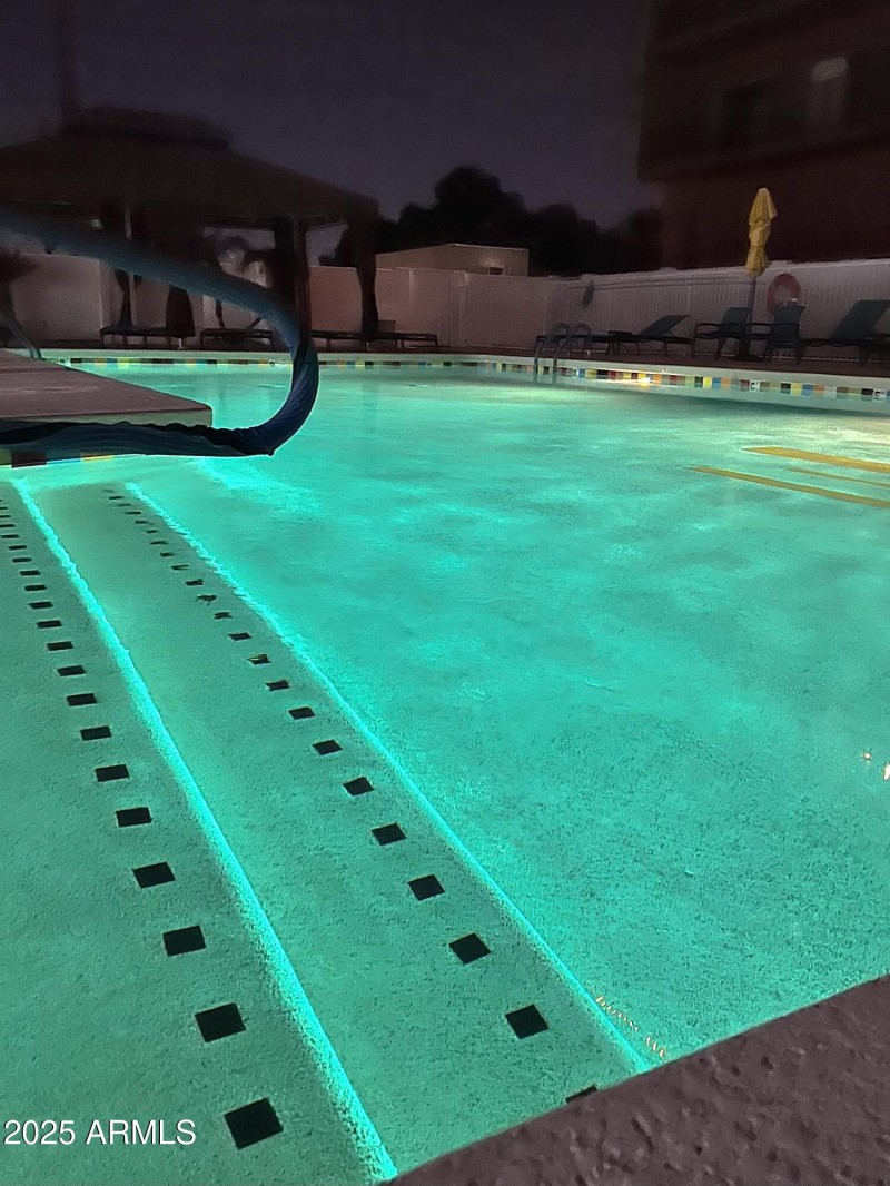 pool at night
