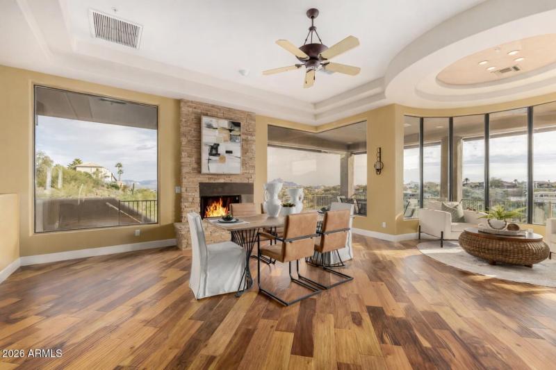 Modern living space with panoramic views