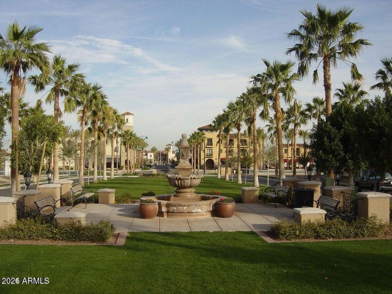 Main street view from park