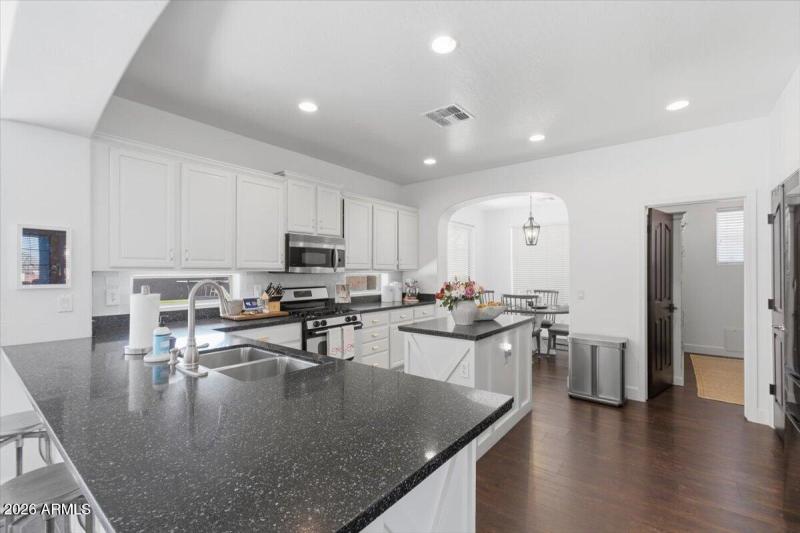 Open kitchen with island