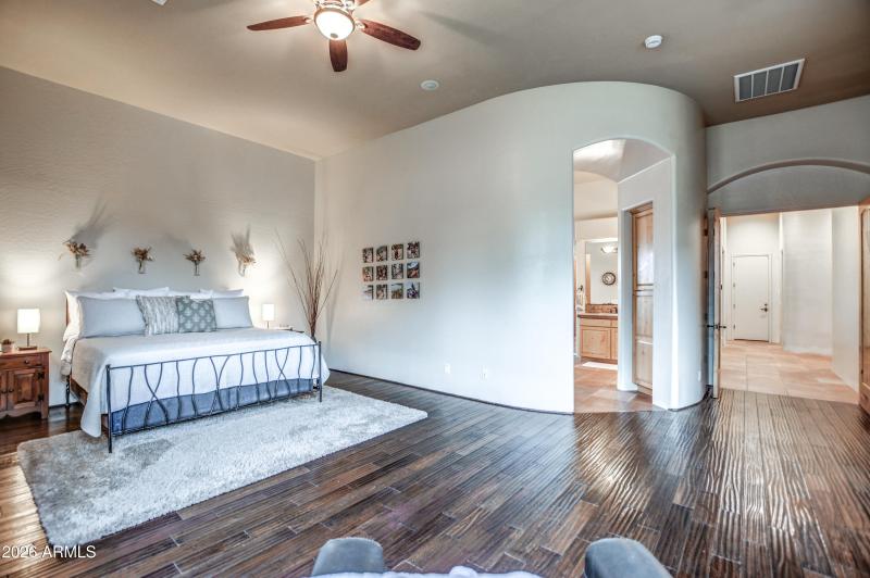 Primary suite and bathroom entry