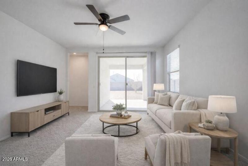 virtually staged living area