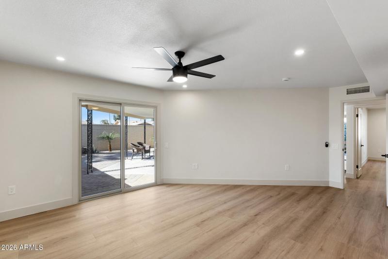 Private exit to backyard