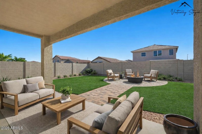 Back Patio Virtually Staged