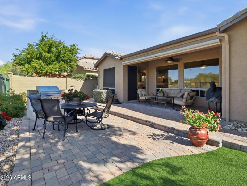 View of Extended Paver Patio