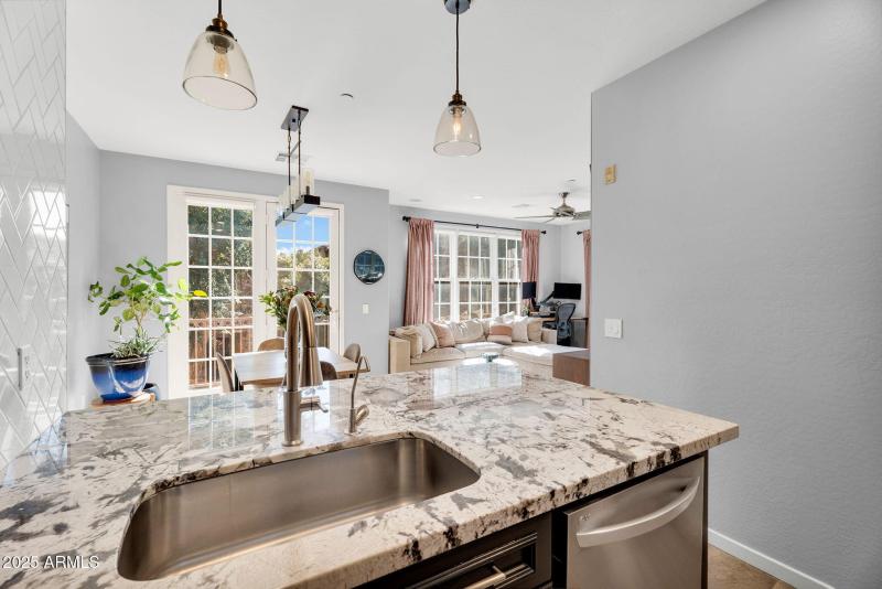Kitchen Overlooking Living Area