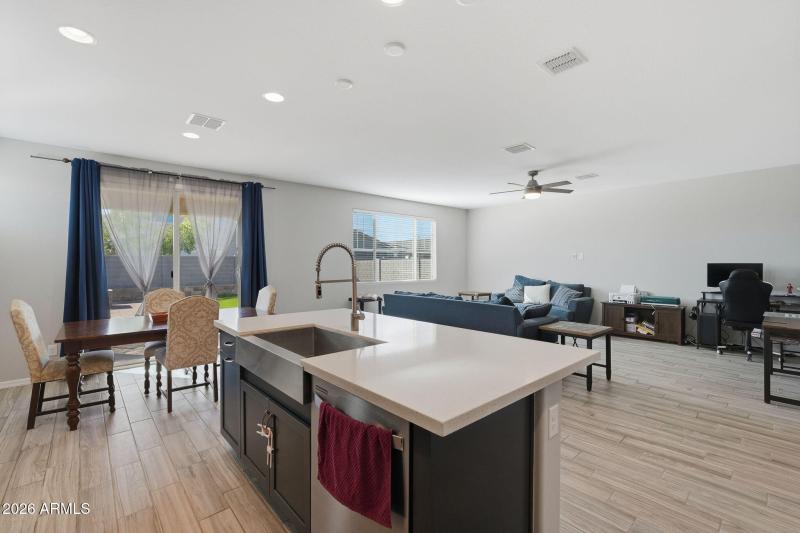 Kitchen views to family room