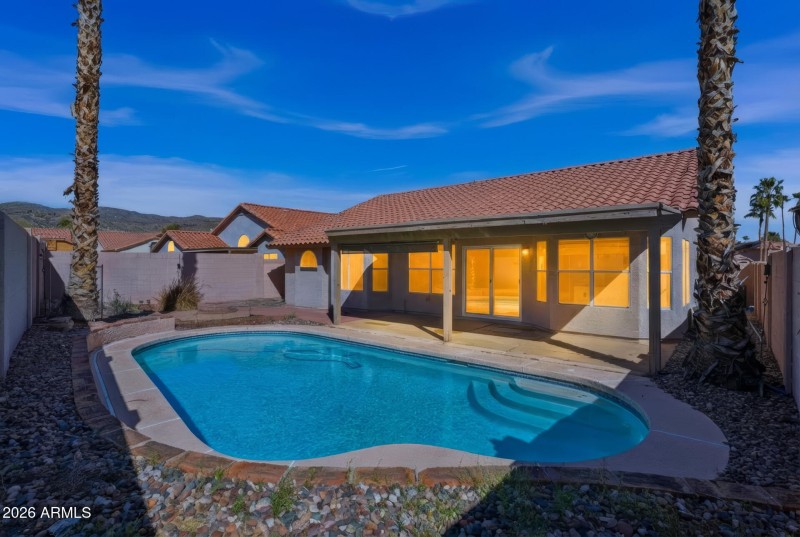 Rear Exterior Twilight