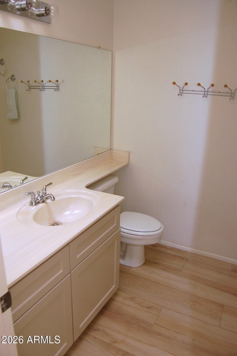 Guest full bath with skylight