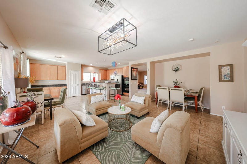 Designer Chandelier at Great Room