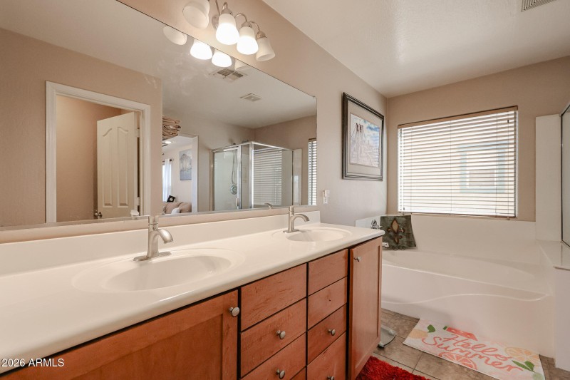 Primary Bath with Brushed Nickel Hardwar