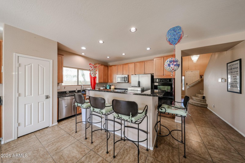 Raised Height Bar at Kitchen