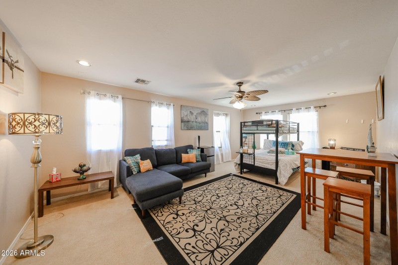 This is the Upstairs Loft Area just wait