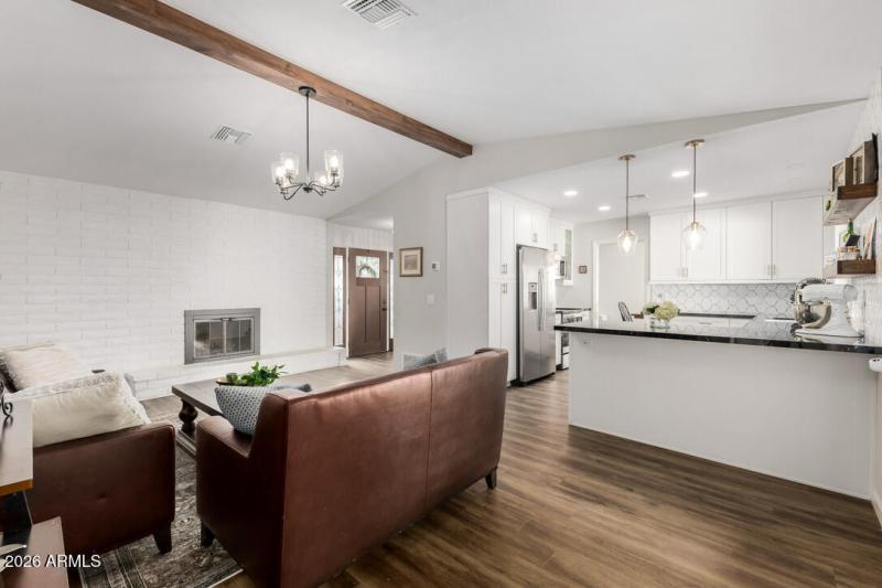 Family Room w/ view in kitchen