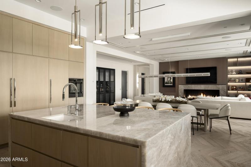 Kitchen View to Family Room