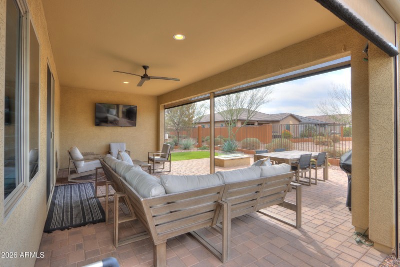 Extended paver patio