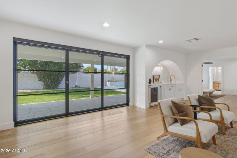 Living Space With Wet Bar