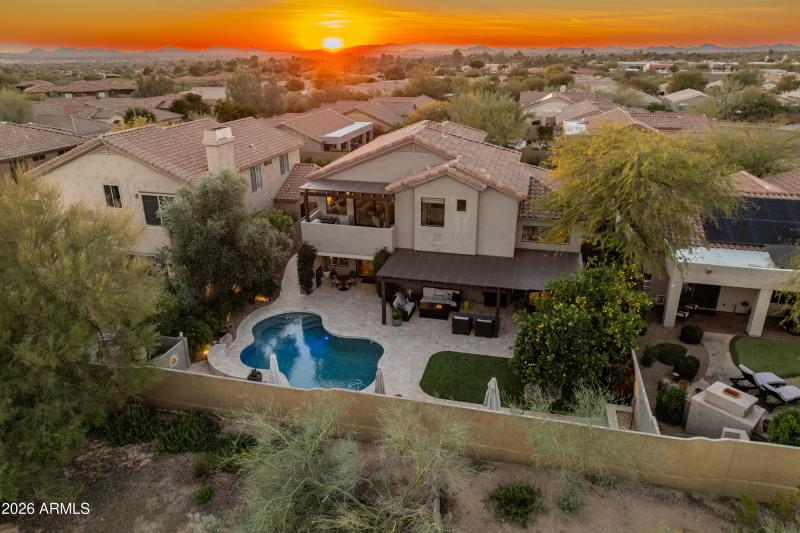 Aerial View at Sunset