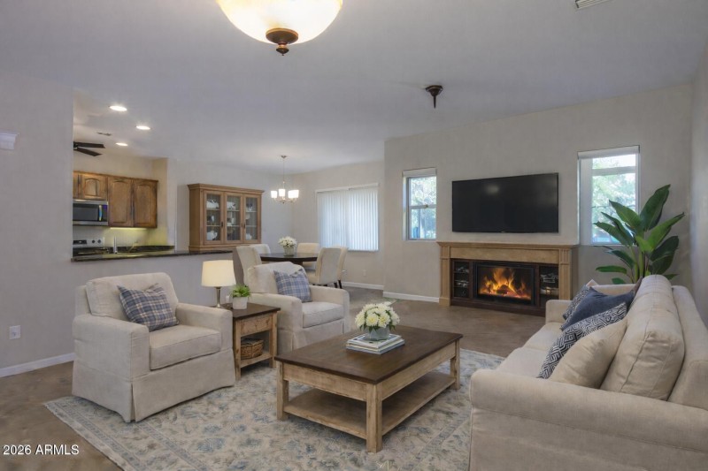 VIRTUALLY STAGED LIVING ROOM