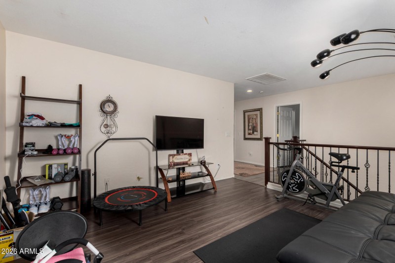 Upstairs living area