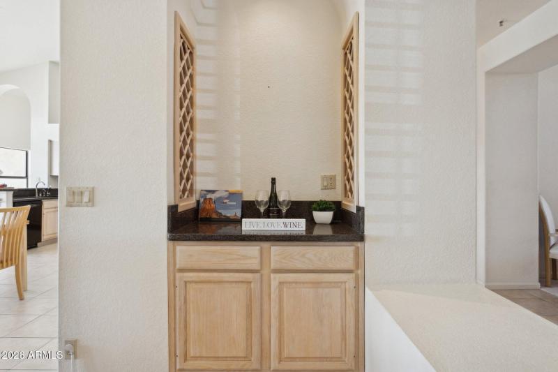 Dry Bar Off Family room/kitchen