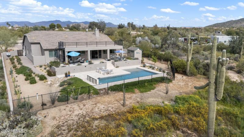 Backyard and desert views