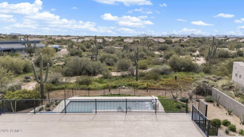 Roof top deck with desert views