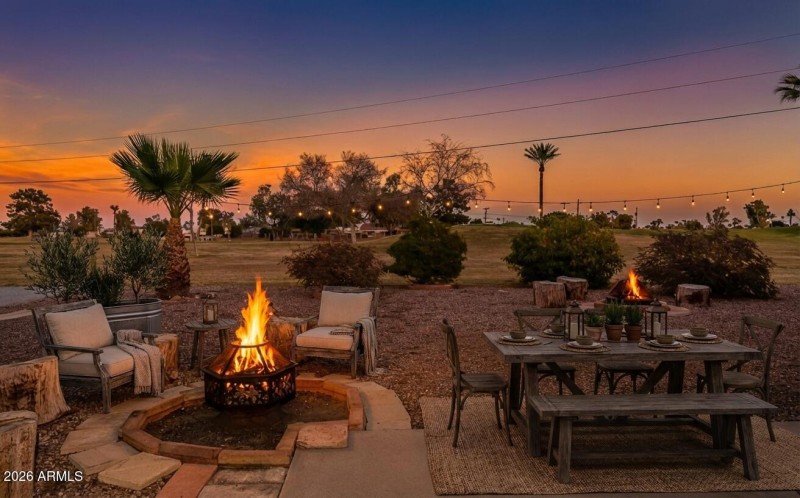 Backyard- virtually staged