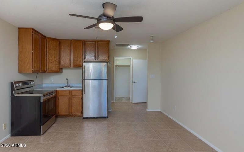 Casita- kitchenette virtually staged