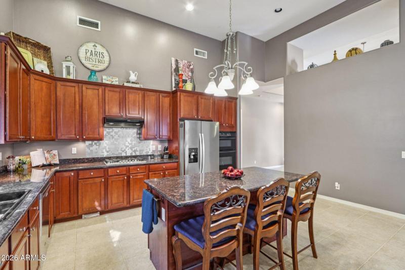Kitchen with granite countertops
