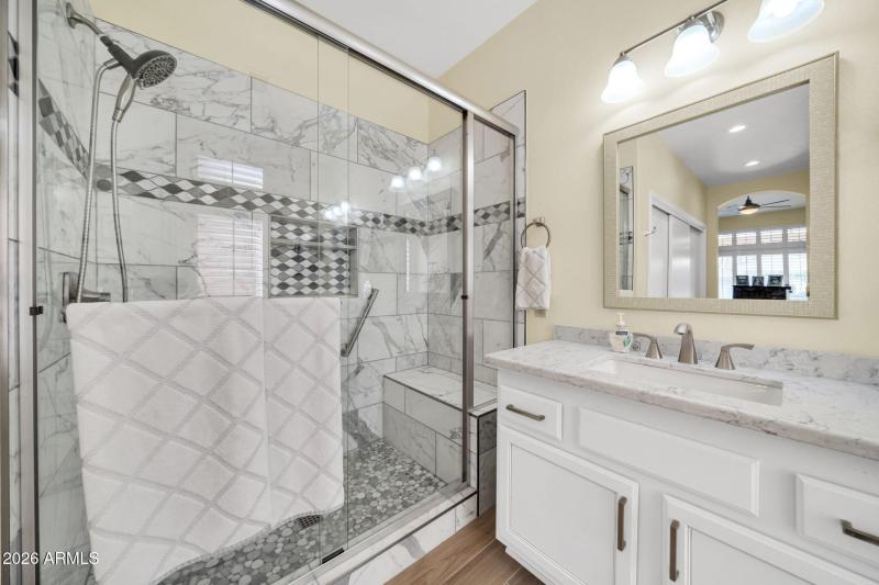 UPDATED SHOWER AND COUNTER TOPS