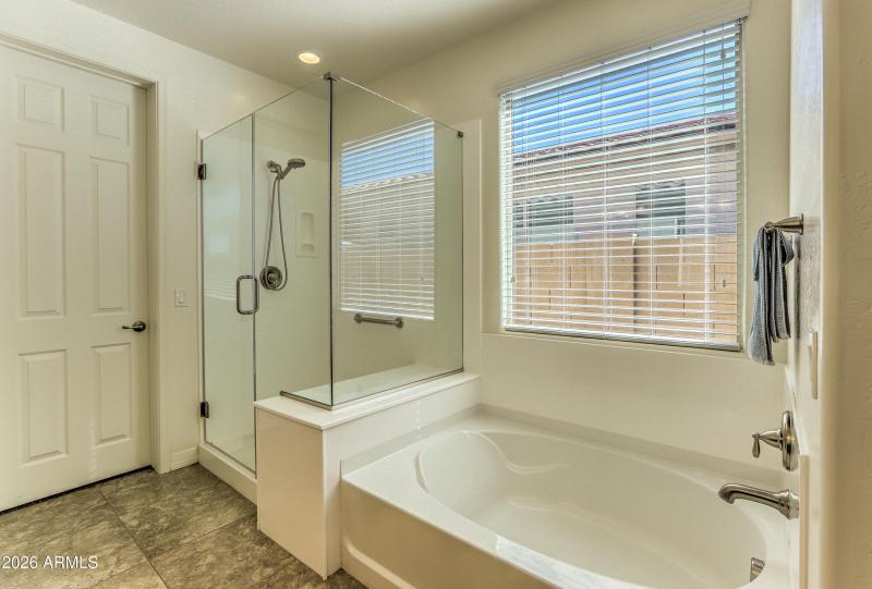 Primary Bath Sep. Shower and Soaking Tub