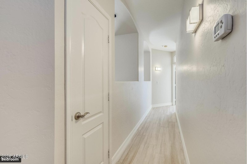 Hallway to master suite